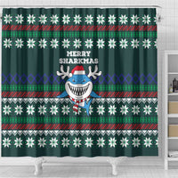 Merry Sharkmas Christmas Shower Curtain Xmas Holiday Patterns - Wonder Print Shop