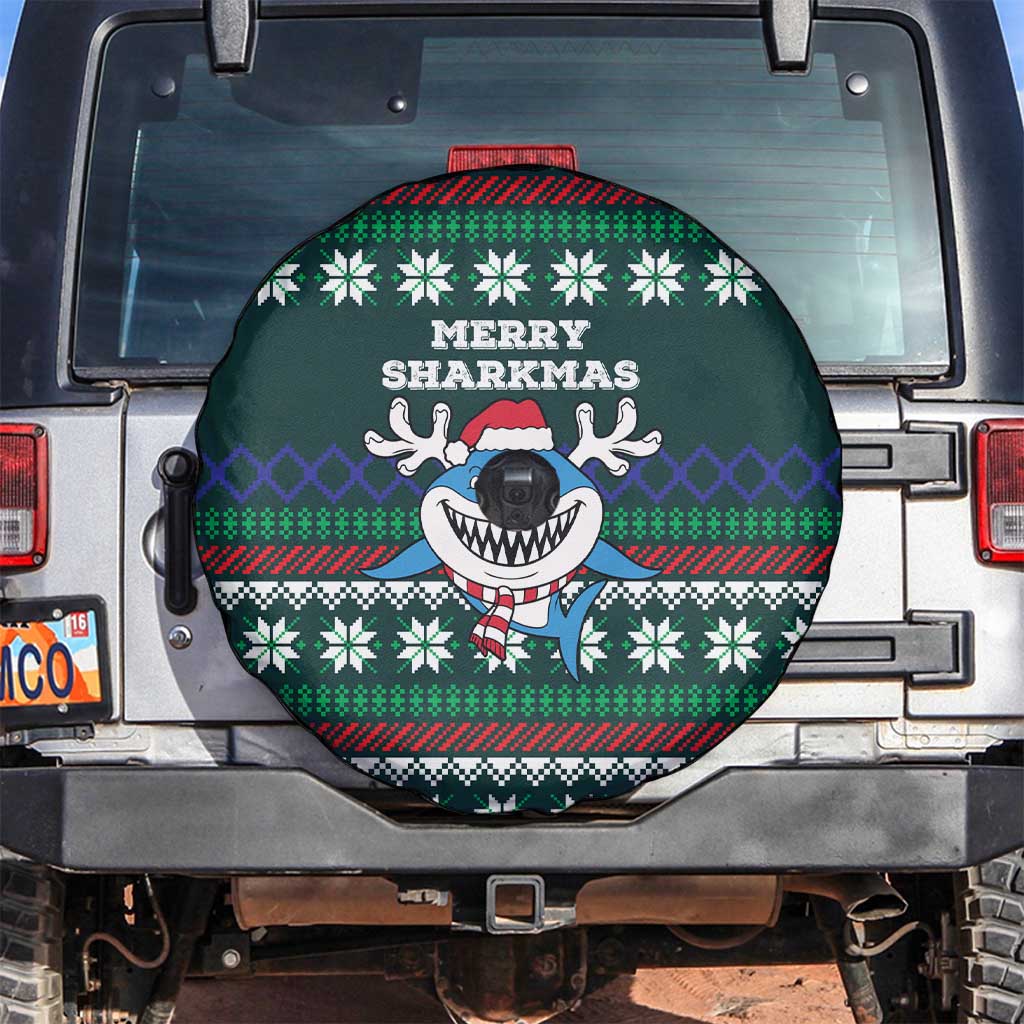 Merry Sharkmas Christmas Spare Tire Cover Xmas Holiday Patterns - Wonder Print Shop