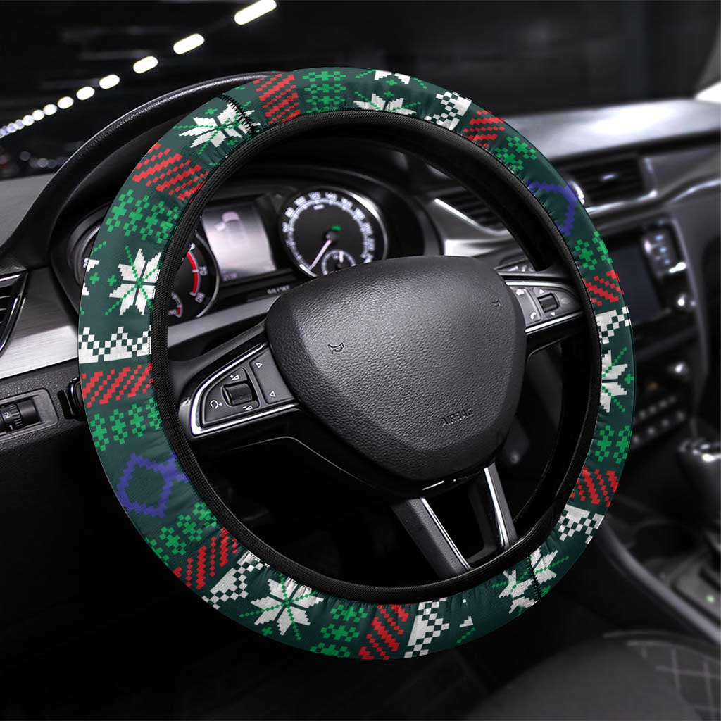Merry Sharkmas Christmas Steering Wheel Cover Xmas Holiday Patterns - Wonder Print Shop
