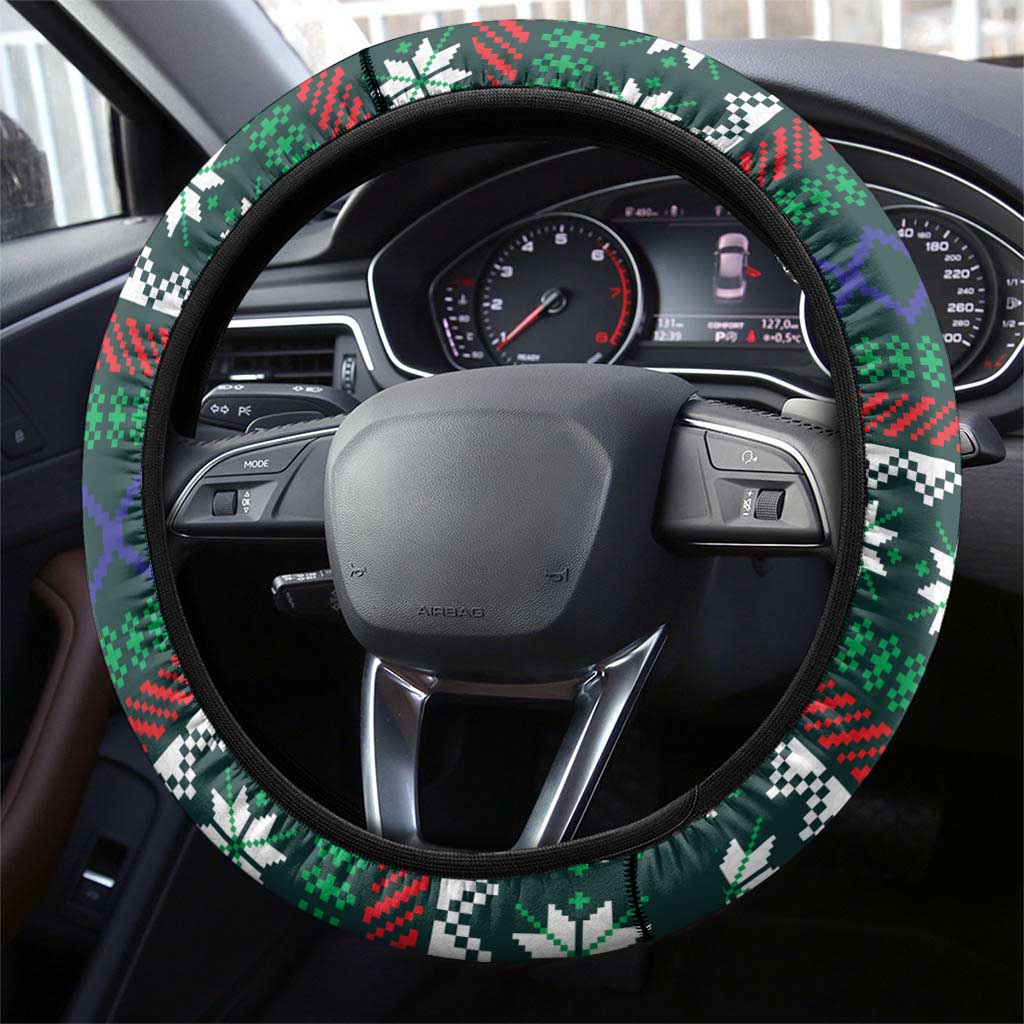 Merry Sharkmas Christmas Steering Wheel Cover Xmas Holiday Patterns - Wonder Print Shop