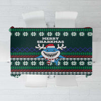 Merry Sharkmas Christmas Tablecloth Xmas Holiday Patterns - Wonder Print Shop