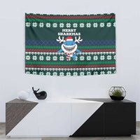 Merry Sharkmas Christmas Tapestry Xmas Holiday Patterns - Wonder Print Shop