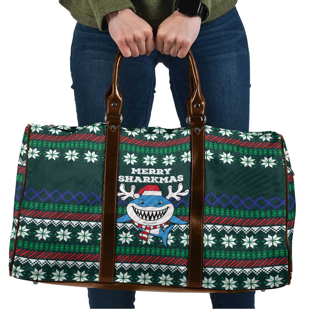 Merry Sharkmas Christmas Travel Bag Xmas Holiday Patterns - Wonder Print Shop