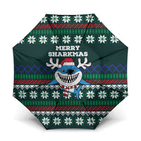 Merry Sharkmas Christmas Umbrella Xmas Holiday Patterns - Wonder Print Shop