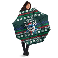 Merry Sharkmas Christmas Umbrella Xmas Holiday Patterns - Wonder Print Shop