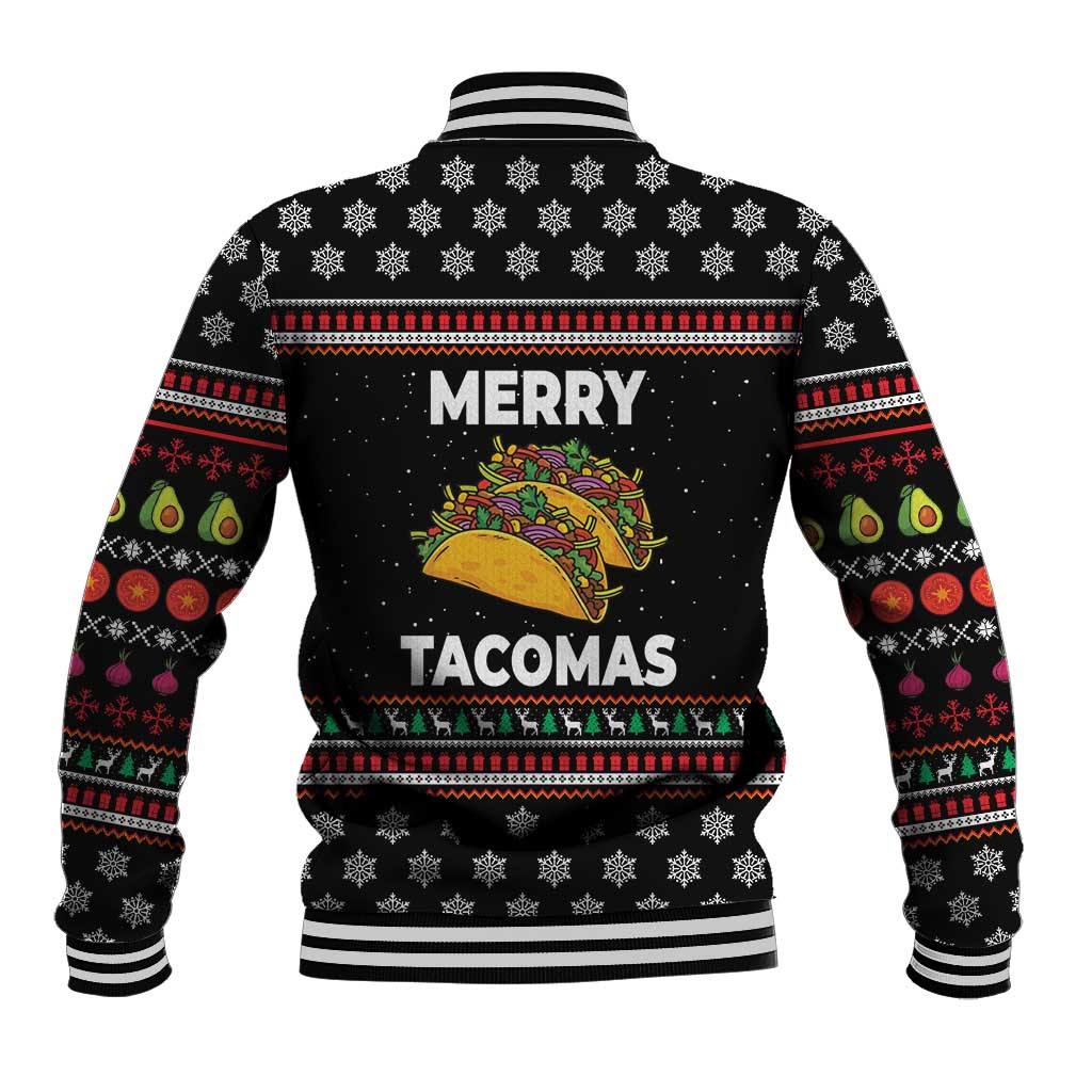 Merry Tacomas Christmas Baseball Jacket Xmas Holiday Patterns - Wonder Print Shop