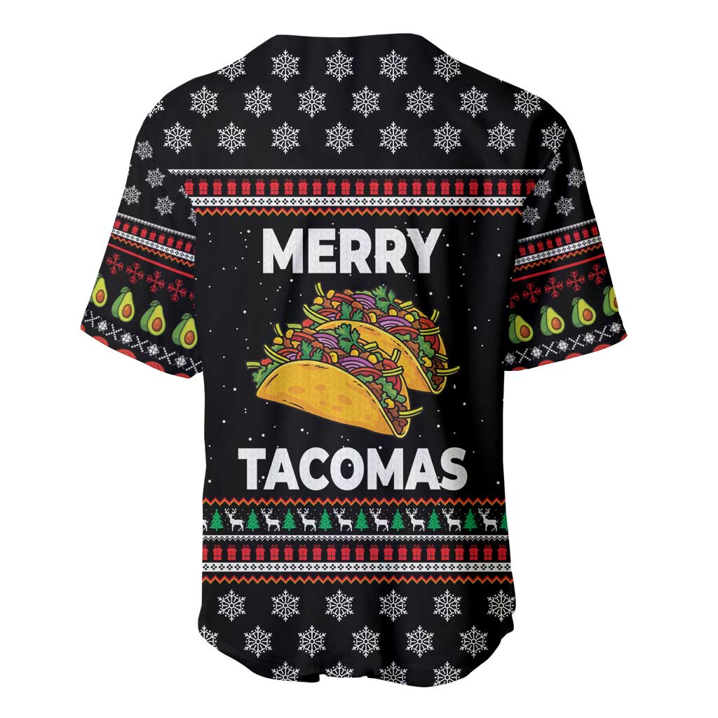 Merry Tacomas Christmas Baseball Jersey Xmas Holiday Patterns - Wonder Print Shop