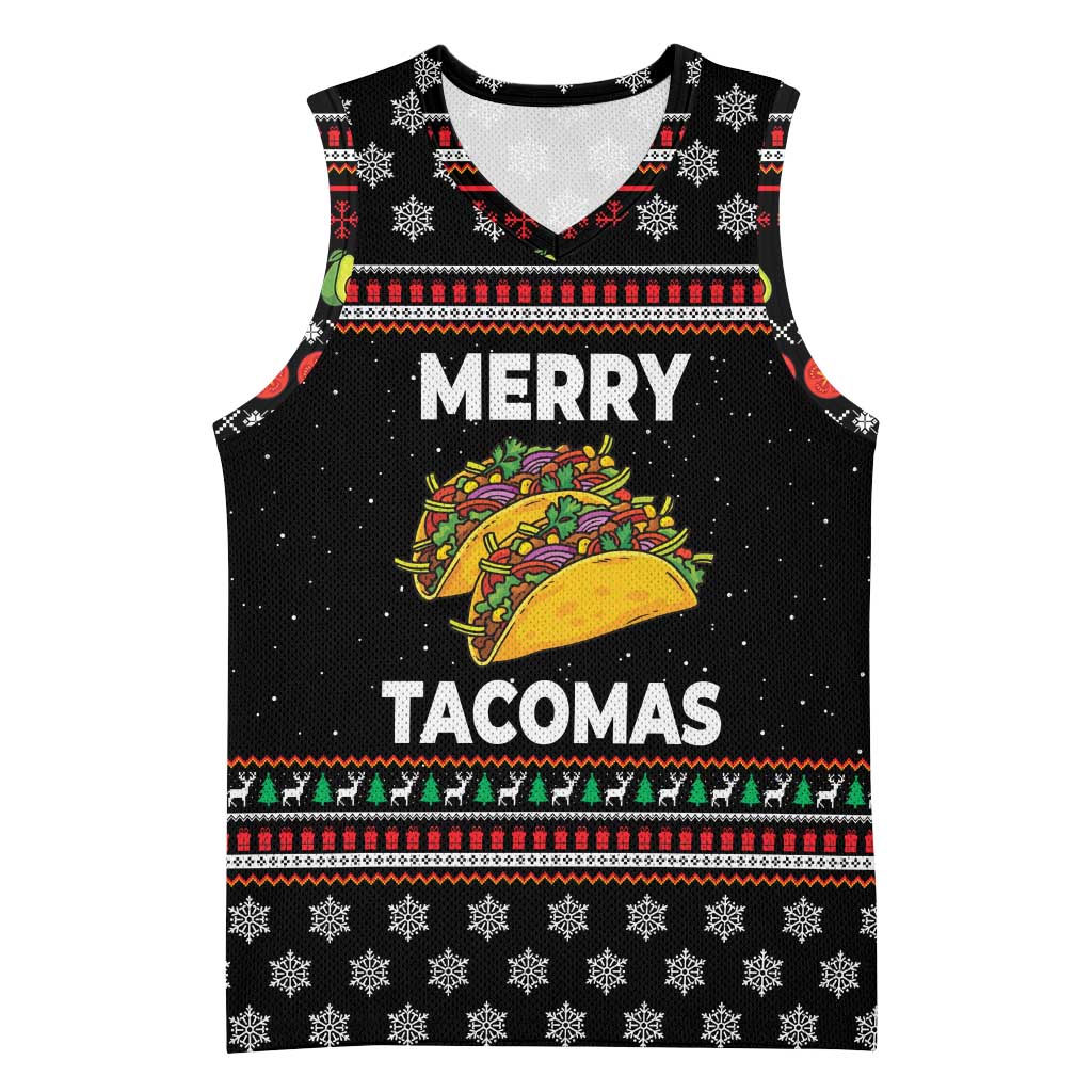 Merry Tacomas Christmas Basketball Jersey Xmas Holiday Patterns - Wonder Print Shop