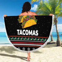 Merry Tacomas Christmas Beach Blanket Xmas Holiday Patterns - Wonder Print Shop
