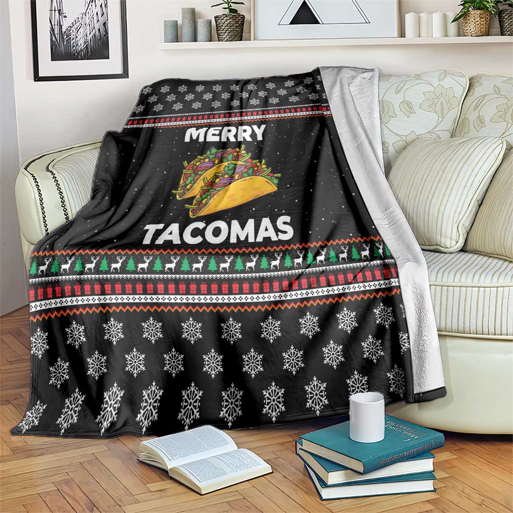 Merry Tacomas Christmas Blanket Xmas Holiday Patterns - Wonder Print Shop