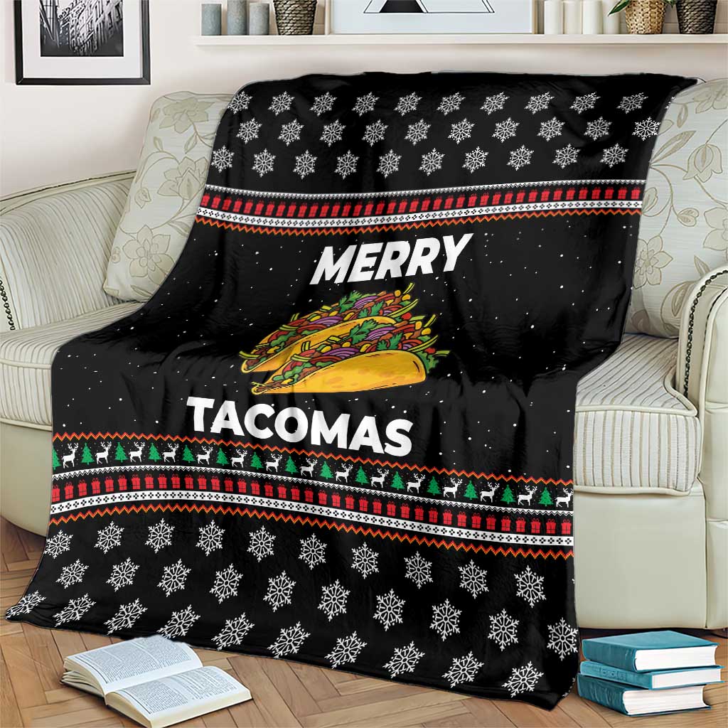 Merry Tacomas Christmas Blanket Xmas Holiday Patterns - Wonder Print Shop