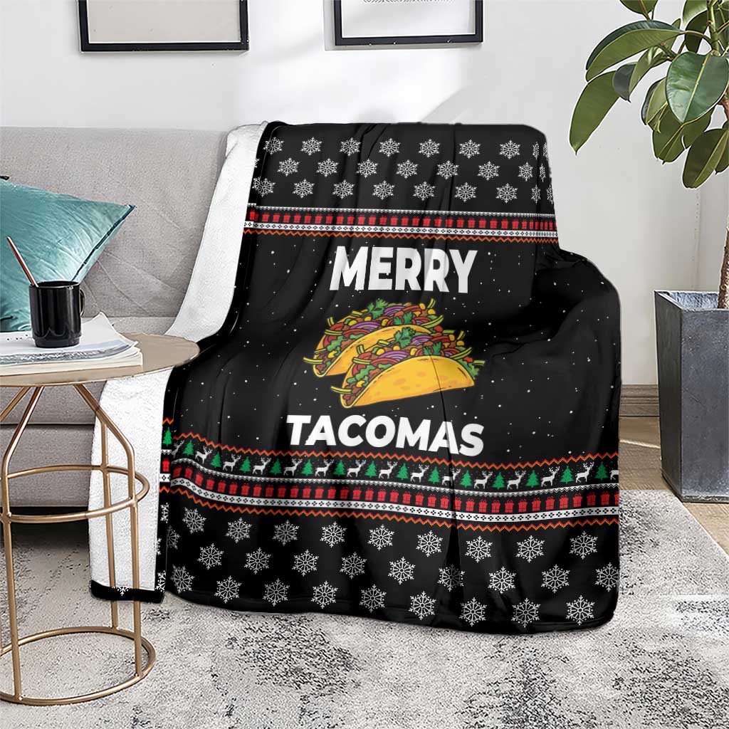 Merry Tacomas Christmas Blanket Xmas Holiday Patterns - Wonder Print Shop