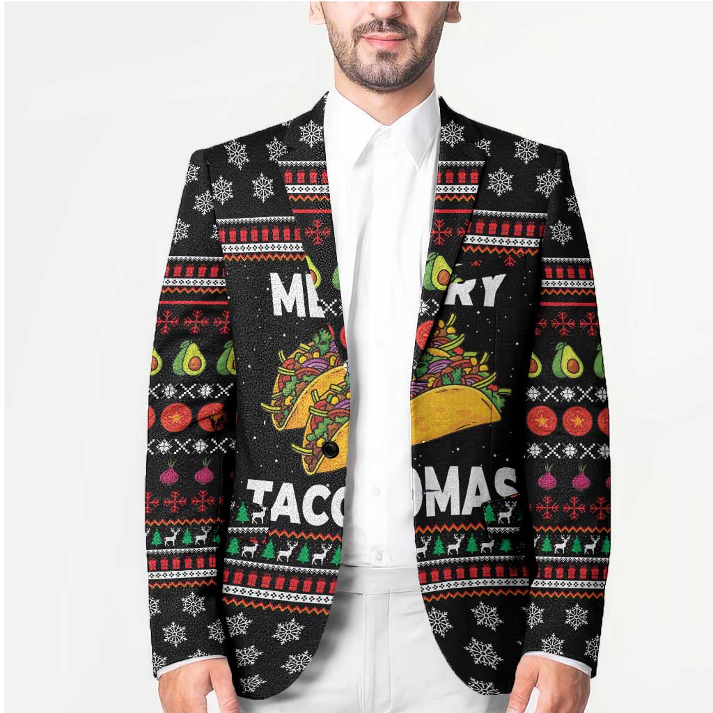 Merry Tacomas Christmas Blazer Xmas Holiday Patterns - Wonder Print Shop