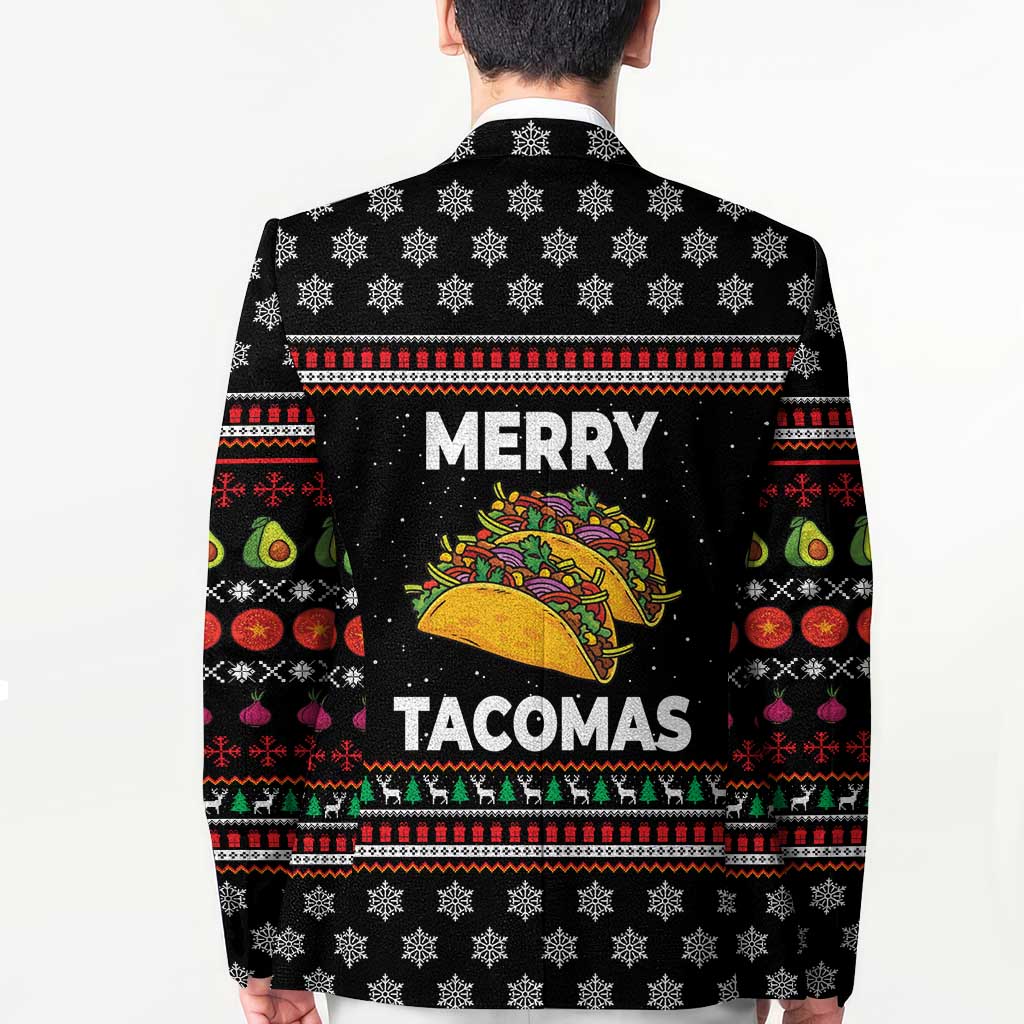 Merry Tacomas Christmas Blazer Xmas Holiday Patterns - Wonder Print Shop