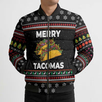 Merry Tacomas Christmas Bomber Puffer Jacket Xmas Holiday Patterns - Wonder Print Shop