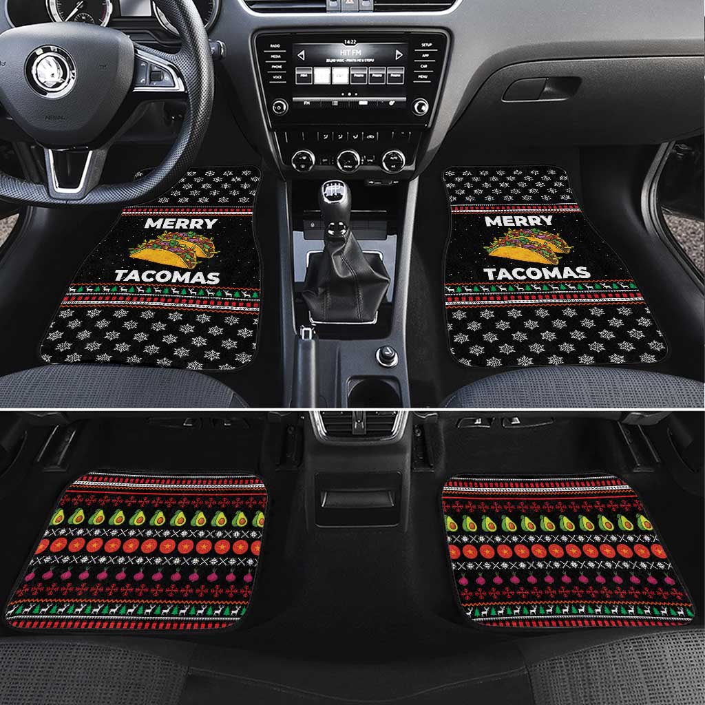 Merry Tacomas Christmas Car Mats Xmas Holiday Patterns - Wonder Print Shop