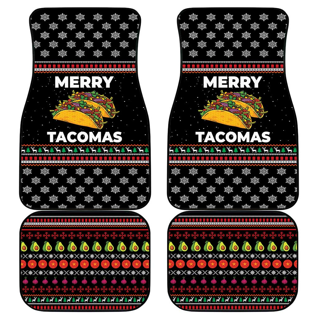 Merry Tacomas Christmas Car Mats Xmas Holiday Patterns - Wonder Print Shop