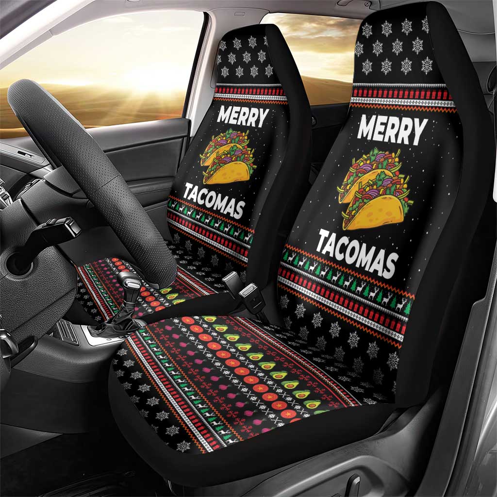 Merry Tacomas Christmas Car Seat Cover Xmas Holiday Patterns - Wonder Print Shop