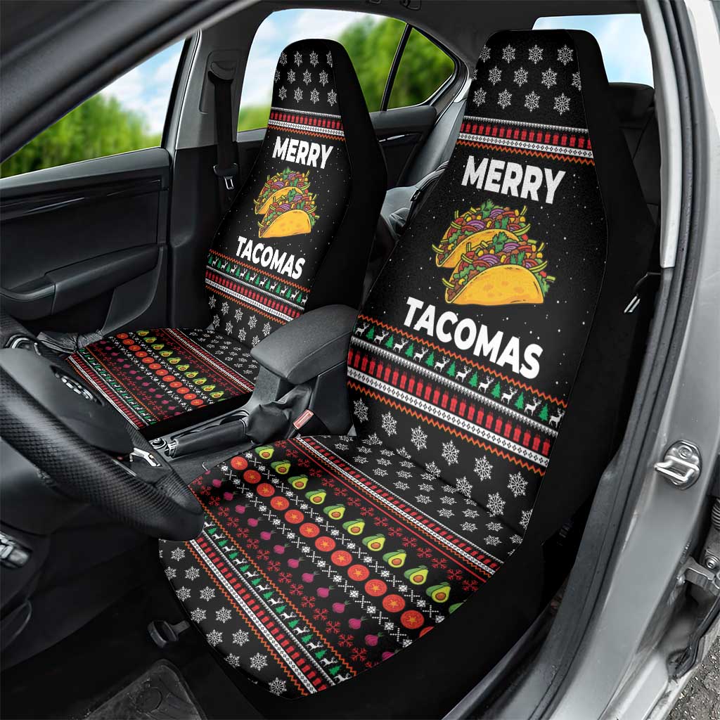 Merry Tacomas Christmas Car Seat Cover Xmas Holiday Patterns - Wonder Print Shop