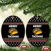 Merry Tacomas Christmas Ceramic Ornament Xmas Holiday Patterns - Wonder Print Shop