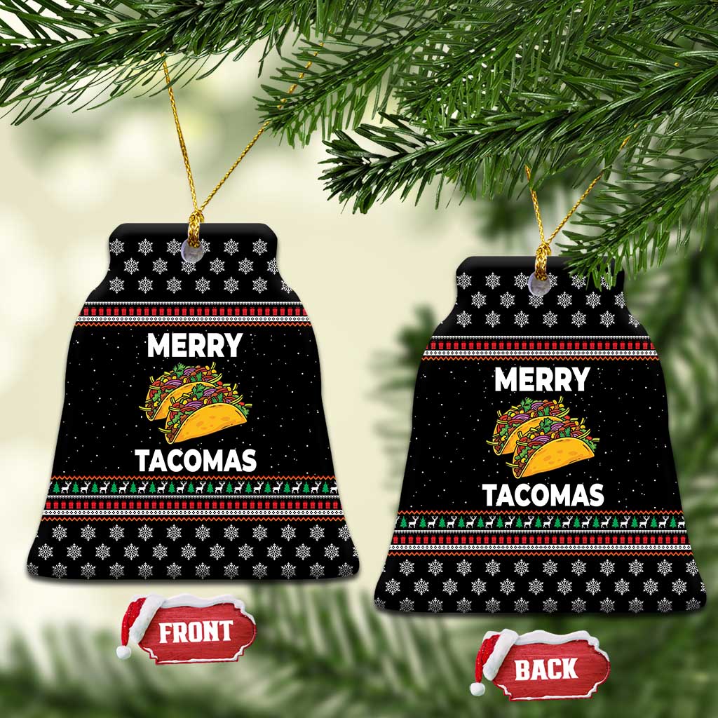 Merry Tacomas Christmas Ceramic Ornament Xmas Holiday Patterns - Wonder Print Shop