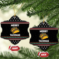 Merry Tacomas Christmas Ceramic Ornament Xmas Holiday Patterns - Wonder Print Shop
