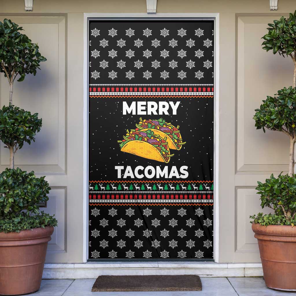 Merry Tacomas Christmas Door Cover Xmas Holiday Patterns - Wonder Print Shop