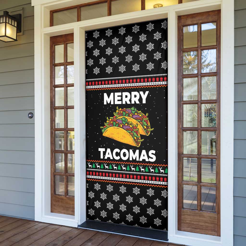 Merry Tacomas Christmas Door Cover Xmas Holiday Patterns - Wonder Print Shop