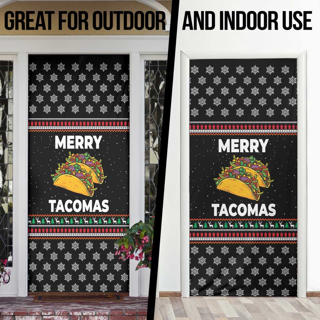 Merry Tacomas Christmas Door Cover Xmas Holiday Patterns - Wonder Print Shop