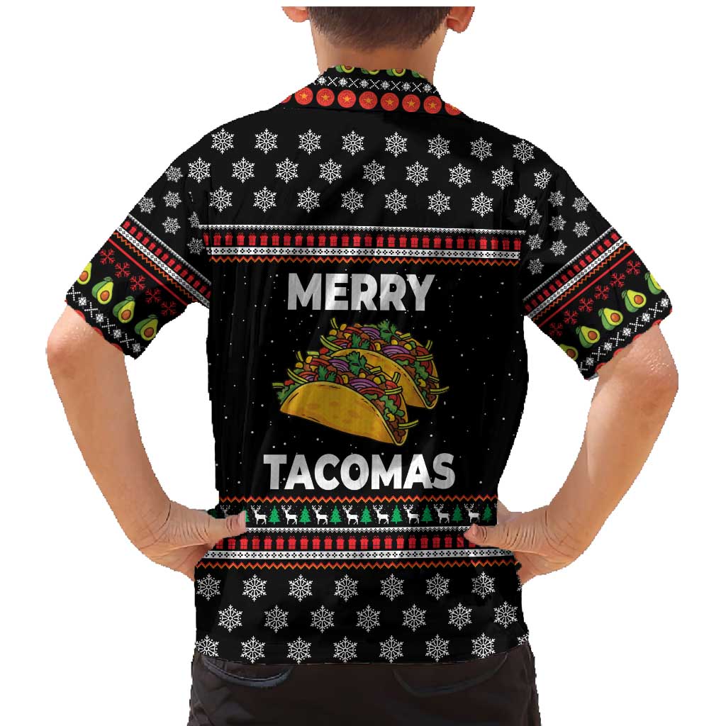 Merry Tacomas Christmas Family Matching Mermaid Dress and Hawaiian Shirt Xmas Holiday Patterns - Wonder Print Shop