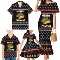 Merry Tacomas Christmas Family Matching Mermaid Dress and Hawaiian Shirt Xmas Holiday Patterns - Wonder Print Shop