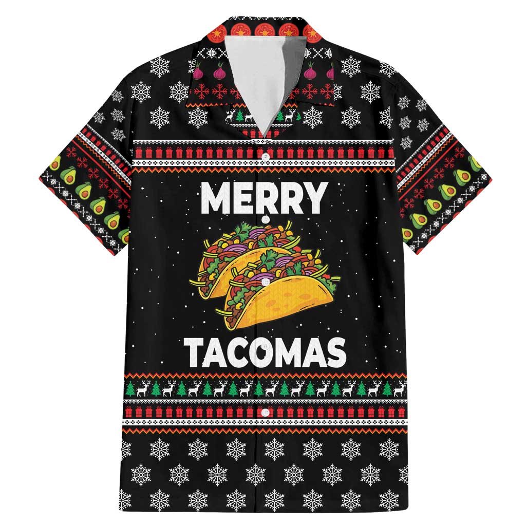 Merry Tacomas Christmas Family Matching Mermaid Dress and Hawaiian Shirt Xmas Holiday Patterns - Wonder Print Shop