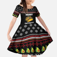 Merry Tacomas Christmas Family Matching Off The Shoulder Long Sleeve Dress and Hawaiian Shirt Xmas Holiday Patterns - Wonder Print Shop