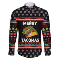 Merry Tacomas Christmas Family Matching Off The Shoulder Long Sleeve Dress and Hawaiian Shirt Xmas Holiday Patterns - Wonder Print Shop