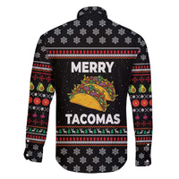 Merry Tacomas Christmas Family Matching Off The Shoulder Long Sleeve Dress and Hawaiian Shirt Xmas Holiday Patterns - Wonder Print Shop