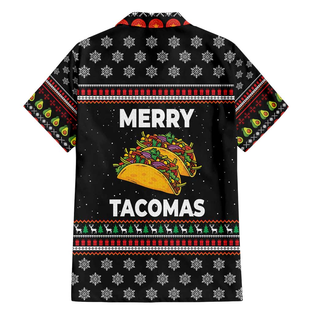 Merry Tacomas Christmas Family Matching Off Shoulder Maxi Dress and Hawaiian Shirt Xmas Holiday Patterns - Wonder Print Shop