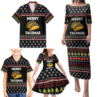 Merry Tacomas Christmas Family Matching Puletasi and Hawaiian Shirt Xmas Holiday Patterns - Wonder Print Shop