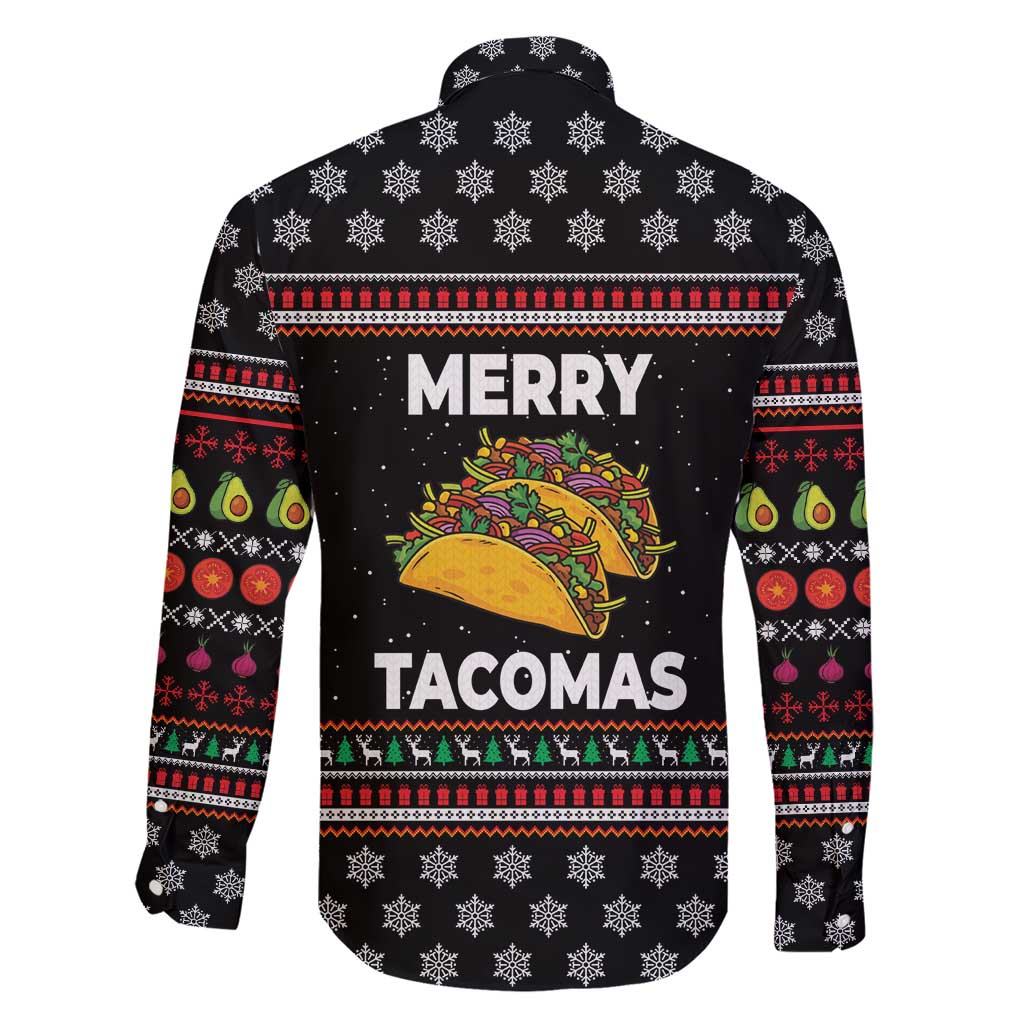 Merry Tacomas Christmas Family Matching Short Sleeve Bodycon Dress and Hawaiian Shirt Xmas Holiday Patterns - Wonder Print Shop