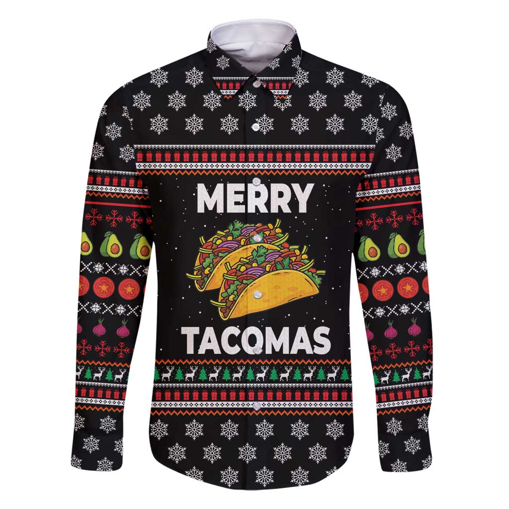 Merry Tacomas Christmas Family Matching Tank Maxi Dress and Hawaiian Shirt Xmas Holiday Patterns - Wonder Print Shop