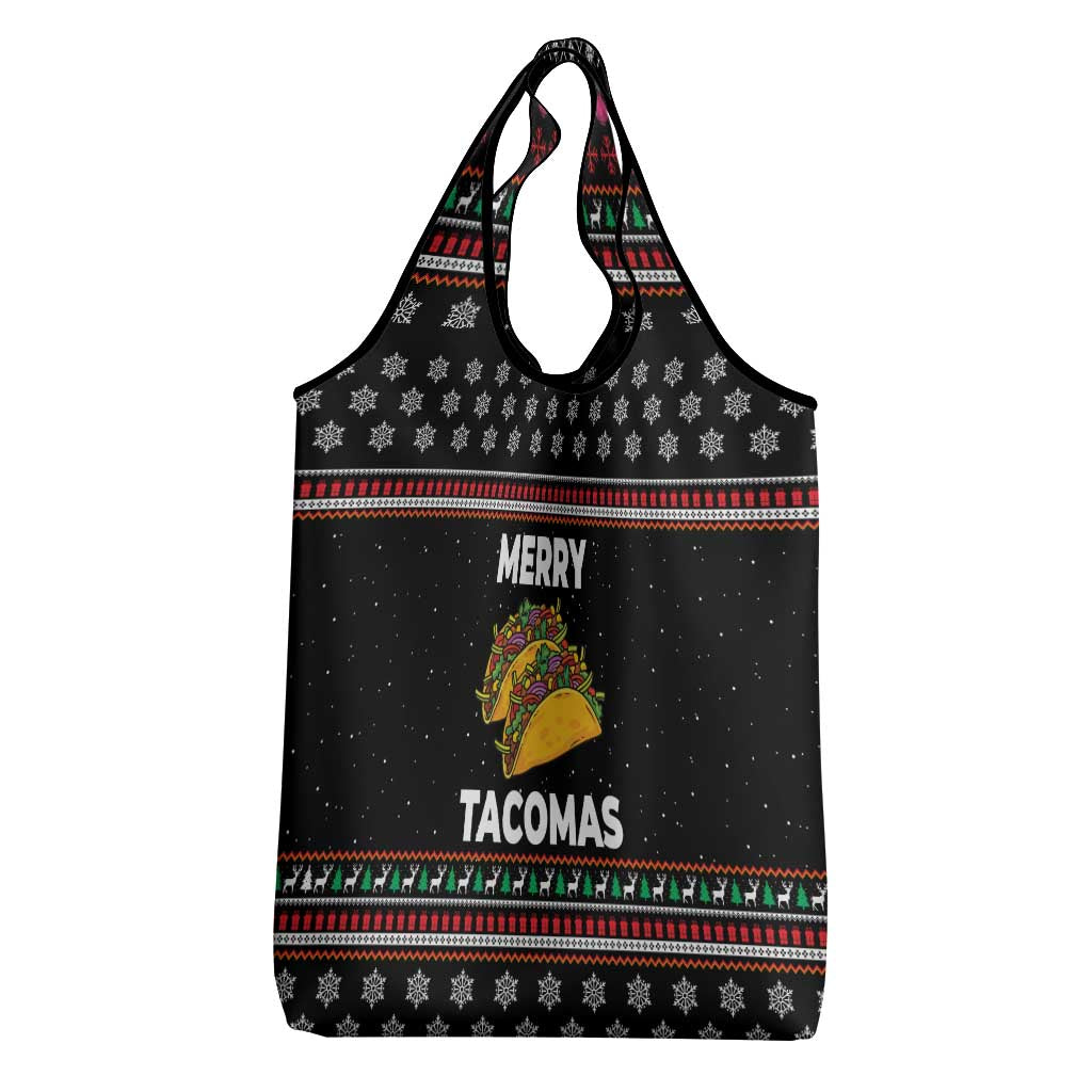 Merry Tacomas Christmas Grocery Bag Xmas Holiday Patterns - Wonder Print Shop