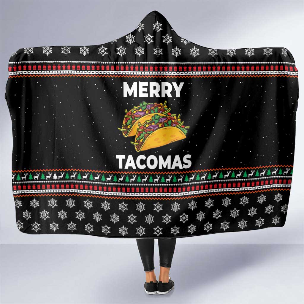 Merry Tacomas Christmas Hooded Blanket Xmas Holiday Patterns - Wonder Print Shop