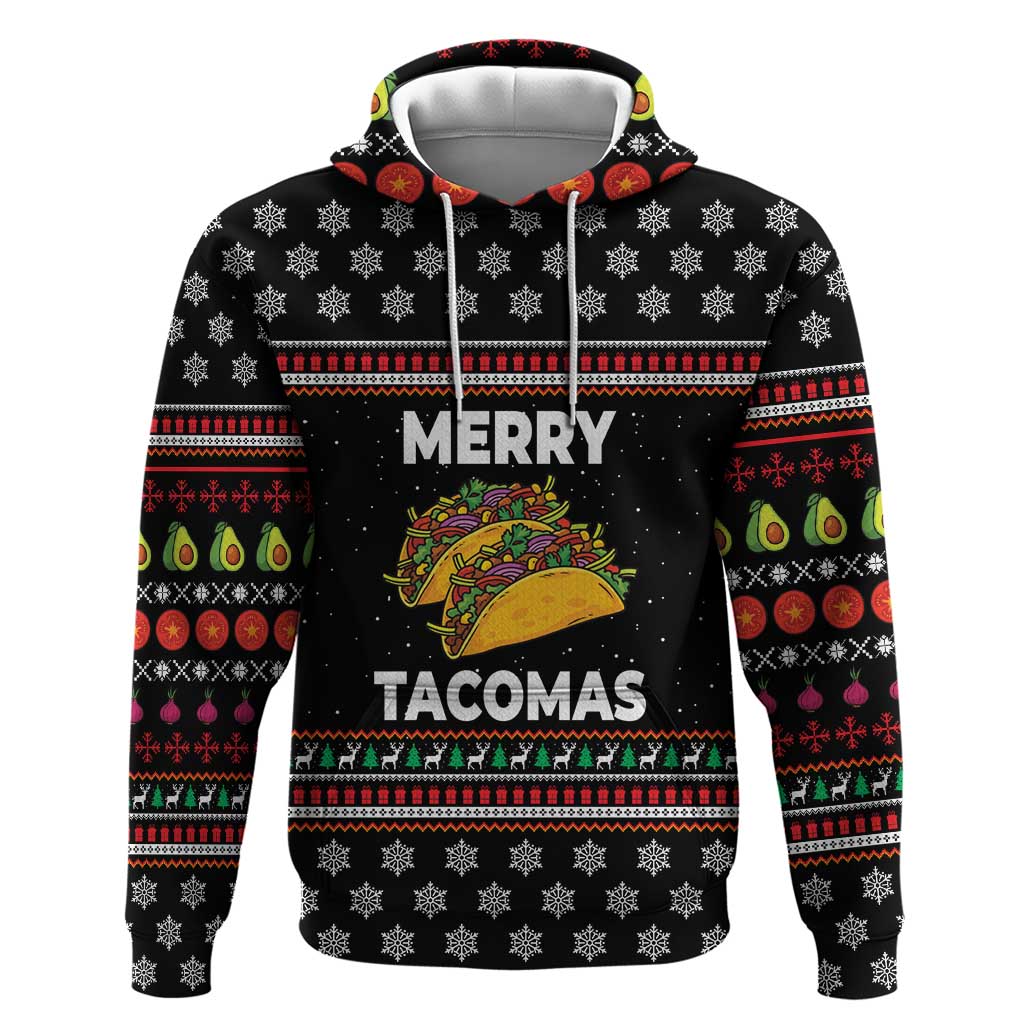 Merry Tacomas Christmas Hoodie Xmas Holiday Patterns - Wonder Print Shop