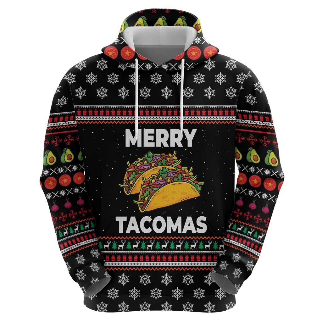 Merry Tacomas Christmas Hoodie Xmas Holiday Patterns - Wonder Print Shop