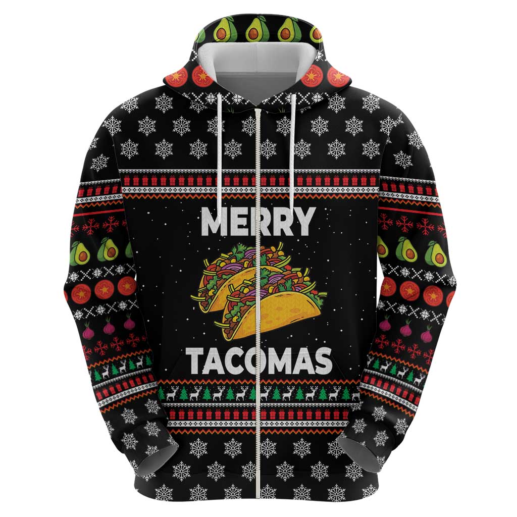 Merry Tacomas Christmas Hoodie Xmas Holiday Patterns - Wonder Print Shop