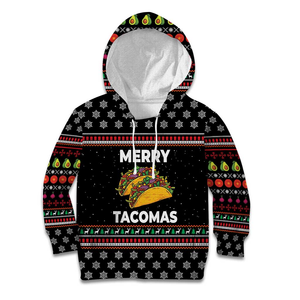 Merry Tacomas Christmas Kid Hoodie Xmas Holiday Patterns - Wonder Print Shop