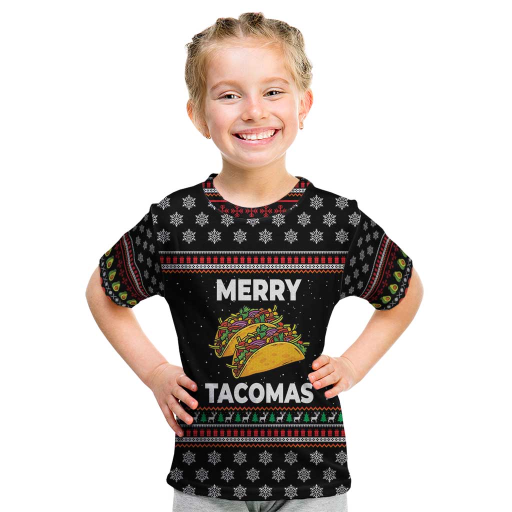 Merry Tacomas Christmas Kid T Shirt Xmas Holiday Patterns - Wonder Print Shop