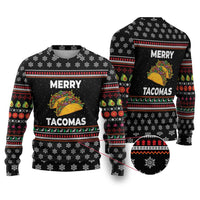 Merry Tacomas Christmas Ugly Christmas Sweater Xmas Holiday Patterns - Wonder Print Shop