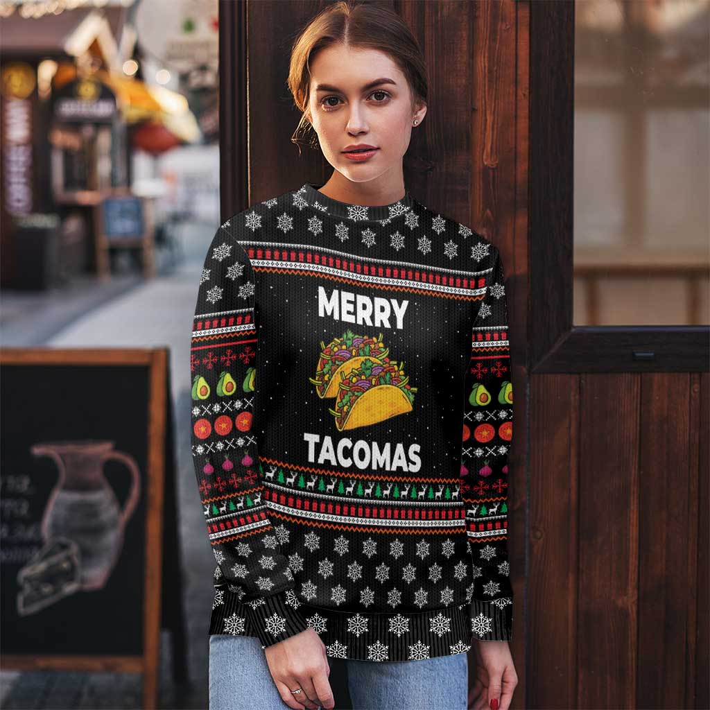 Merry Tacomas Christmas Ugly Christmas Sweater Xmas Holiday Patterns - Wonder Print Shop