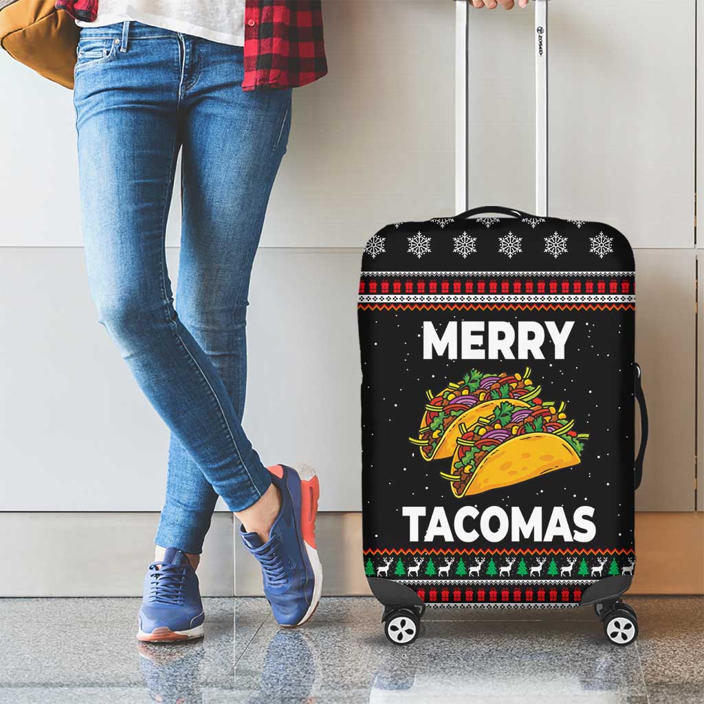 Merry Tacomas Christmas Luggage Cover Xmas Holiday Patterns - Wonder Print Shop