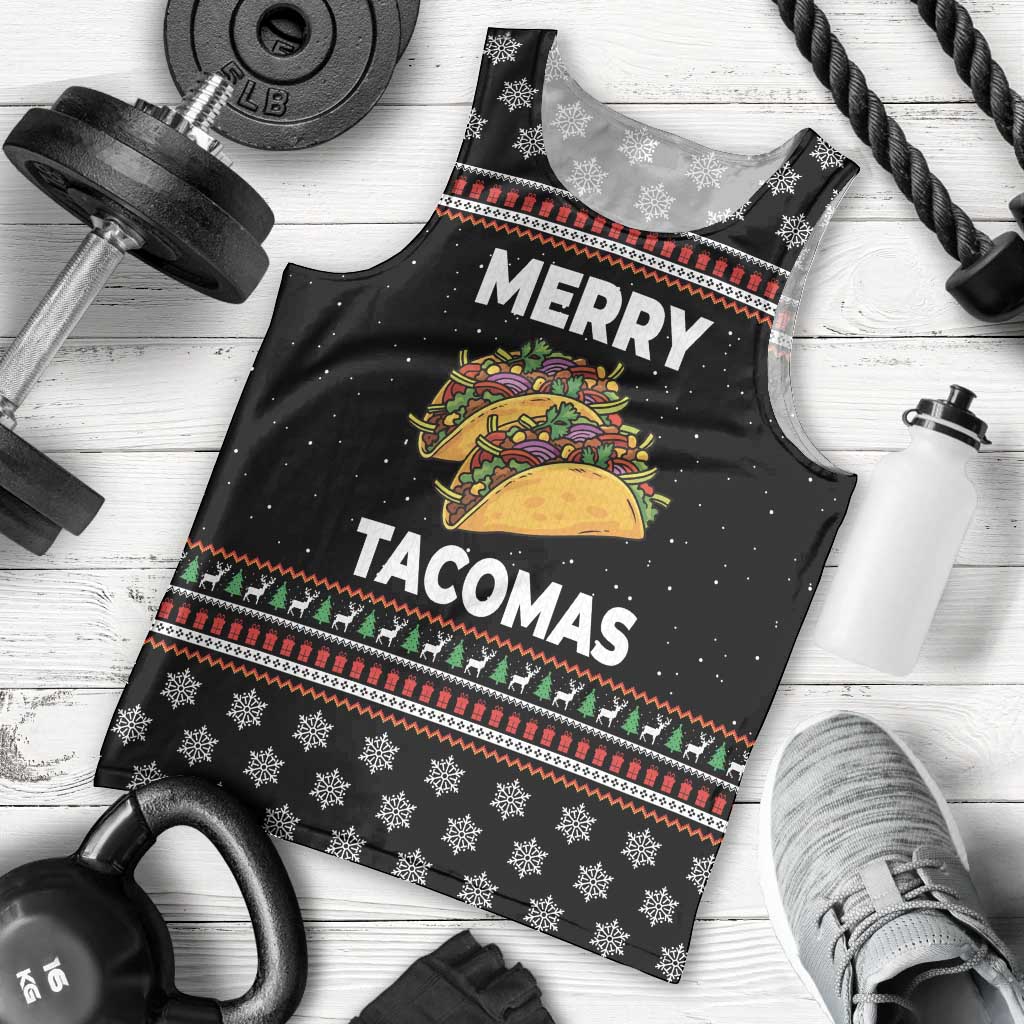 Merry Tacomas Christmas Men Tank Top Xmas Holiday Patterns - Wonder Print Shop